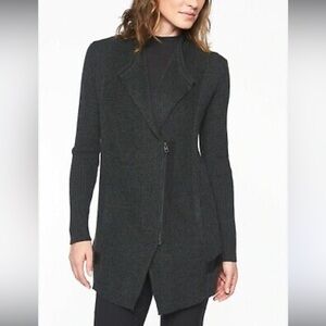 Athleta Sentinal Sweater Wool Blend Wrap Jacket.